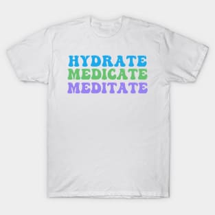 Hydrate, Medicate, Meditate T-Shirt